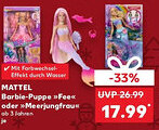 Kaufland MATTEL Barbie-Puppe Fee oder Meerjungfrau Angebot
