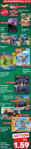 Kaufland MATTEL HOT WHEELS Spielzeug Angebot