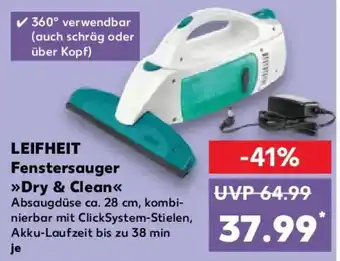 Kaufland LEIFHEIT Fenstersauger Dry & Clean Angebot