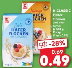 Kaufland K-CLASSIC Hafer- flocken Angebot