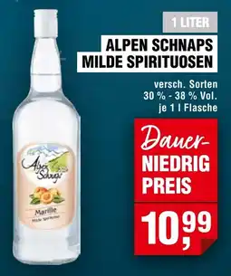 Handelshof Alpen schnaps milde spirituosen Angebot