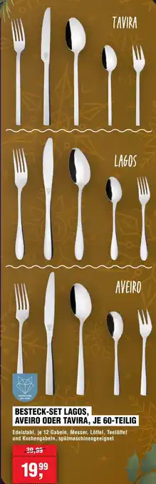Handelshof Besteck-set lagos, aveiro oder tavira, je 60-teilig Angebot