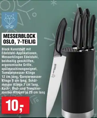 Handelshof Messerblock oslo, 7-teilig Angebot