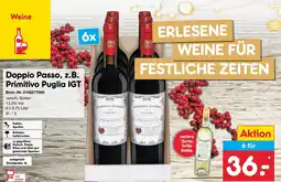 Netto Marken-Discount Doppio Passo, z.B. Primitivo Puglia IGT Angebot