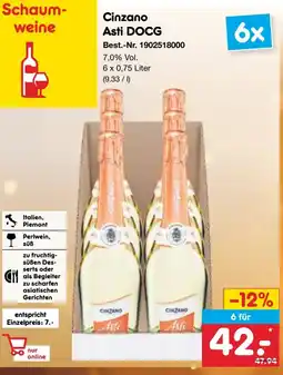 Netto Marken-Discount Cinzano Asti DOCG Angebot