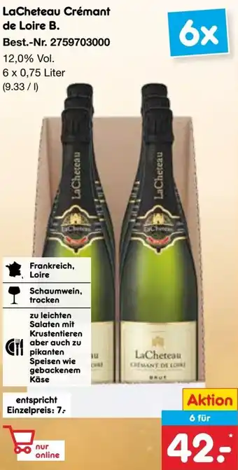 Netto Marken-Discount LaCheteau Crémant de Loire B. Angebot