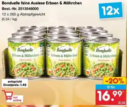 Netto Marken-Discount Bonduelle feine Auslese Erbsen & Möhrchen Angebot