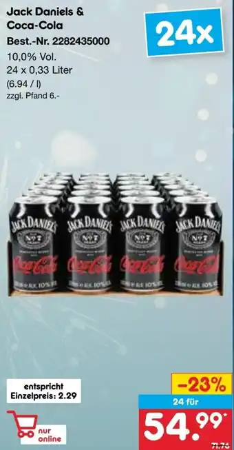 Netto Marken-Discount Jack Daniels & Coca-Cola Angebot