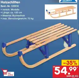 Netto Marken-Discount Holzschlitten Angebot