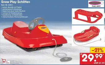 Netto Marken-Discount Snow Play Schlitten Angebot