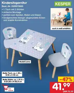 Netto Marken-Discount KESPER Kindersitzgarnitur Angebot