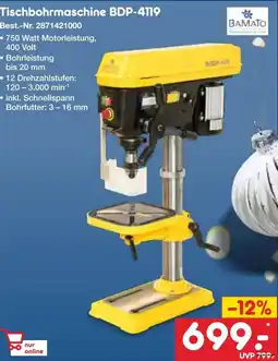 Netto Marken-Discount BAMATO Tischbohrmaschine BDP-4119 Angebot