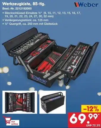 Netto Marken-Discount Weber Werkzeugkiste, 85-tlg. Angebot