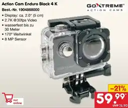 Netto Marken-Discount GOXTREME Action Cam Enduro Black 4K Angebot