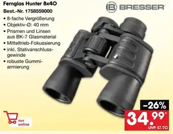 Netto Marken-Discount BRESSER Fernglas Hunter 8x40 Angebot