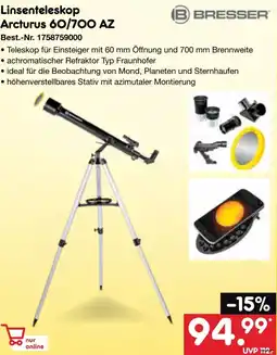 Netto Marken-Discount BRESSER Linsenteleskop Arcturus 60/700 AZ Angebot