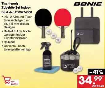 Netto Marken-Discount DONIC Tischtennis Zubehör-Set Indoor Angebot