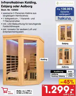 Netto Marken-Discount ARTSAUNA Infrarotkabinen Kolding, Esbjerg oder Aalborg Angebot