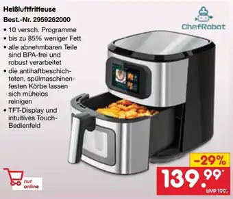 Netto Marken-Discount Chef Robot Heißluftfritteuse Angebot