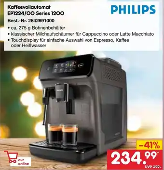 Netto Marken-Discount PHILIPS Kaffeevollautomat EP1224/00 Series 1200 Angebot