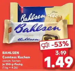 Kaufland BAHLSEN Comtess Kuchen Angebot