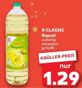 Kaufland K-CLASSIC Rapsöl Angebot
