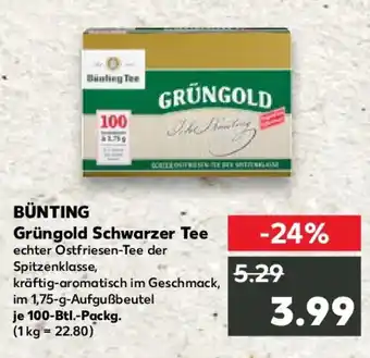 Kaufland BÜNTING Grüngold Schwarzer Tee Angebot