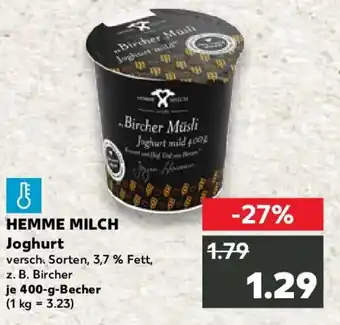 Kaufland HEMME MILCH Joghurt Angebot