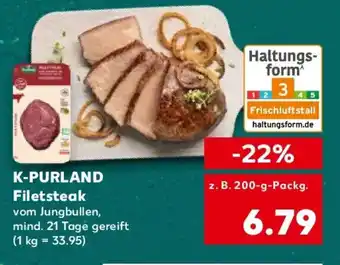 Kaufland K-PURLAND Filetsteak Angebot