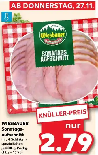 Kaufland WIESBAUER Sonntags- aufschnitt Angebot