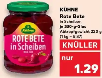 Kaufland KÜHNE Rote Bete Angebot