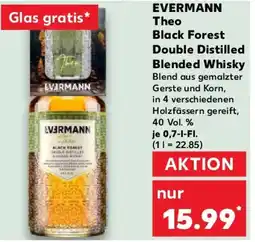 Kaufland EVERMANN Theo Black Forest Double Distilled Blended Whisky Angebot