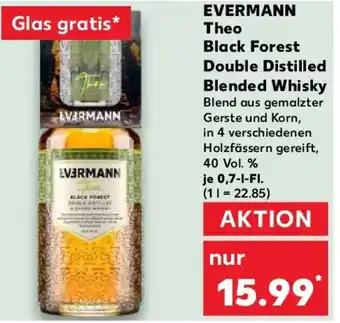 Kaufland EVERMANN Theo Black Forest Double Distilled Blended Whisky Angebot