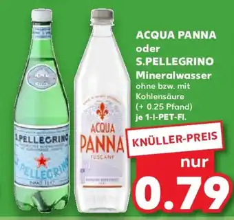 Kaufland ACQUA PANNA oder S.PELLEGRINO Mineralwasser Angebot