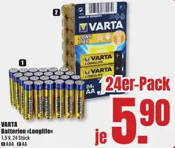 B1 Discount Baumarkt VARTA Batterien Longlife Angebot