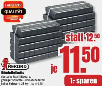 B1 Discount Baumarkt REKORD Bündelbriketts Angebot