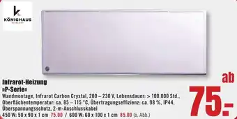 B1 Discount Baumarkt KÖNIGHAUS Infrarot-Heizung P-Serie Angebot
