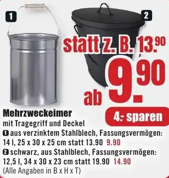 B1 Discount Baumarkt Mehrzweckeimer Angebot