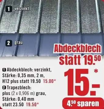 B1 Discount Baumarkt Abdeckblech Angebot