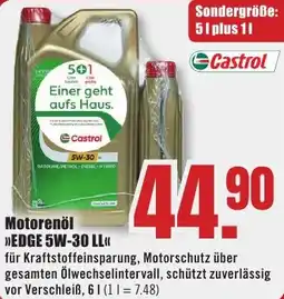 B1 Discount Baumarkt Castrol Motorenöl EDGE 5W-30 LL Angebot