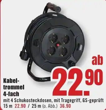 B1 Discount Baumarkt Kabeltrommel 4-fach Angebot