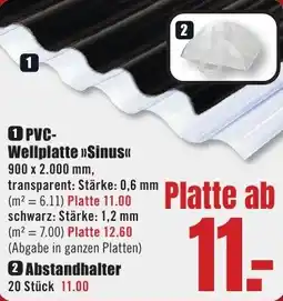 B1 Discount Baumarkt PVC Wellplatte Sinus Angebot