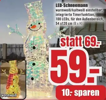 B1 Discount Baumarkt LED-Schneemann Angebot