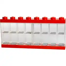 Netto Marken-Discount Room Copenhagen Aufbewahrungsbox LEGO Minifiguren Display Case 16 rot Angebot