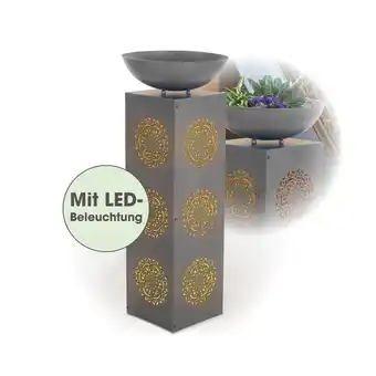 Netto Marken-Discount EASYmaxx LED-Dekosäule Beton-Optik Mandala 87cm Angebot