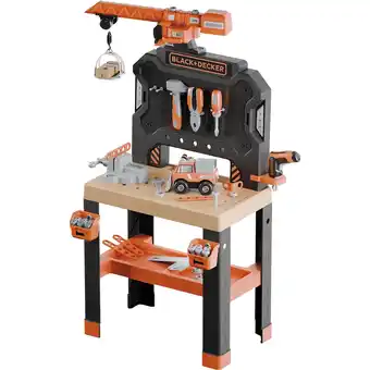 Netto Marken-Discount Smoby Kinderwerkzeug Black+Decker Werkbank mit Kran Angebot