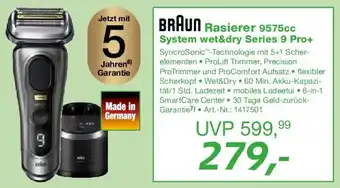 EP BRAUN Rasierer 9575cc System wet&dry Series 9 Pro+ Angebot