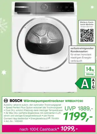 EP BOSCH Wärmepumpentrockner WRB247C90 Angebot