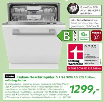 EP Miele Einbau-Geschirrspüler G 7191 SCVI AD 125 Edition, vollintegrierbar Angebot