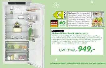 EP LIEBHERR Einbau-Kühlschrank IRBC 4120-22 Angebot